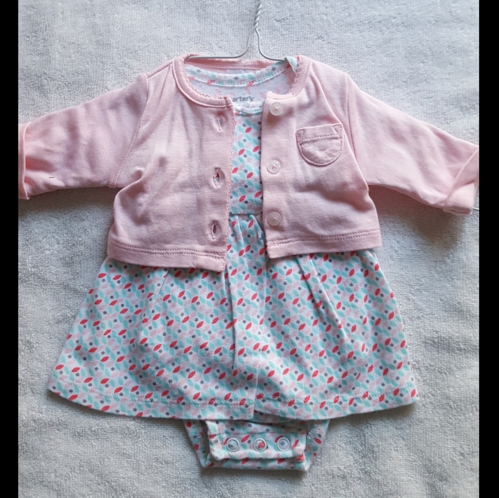 Dress with matching cardigan